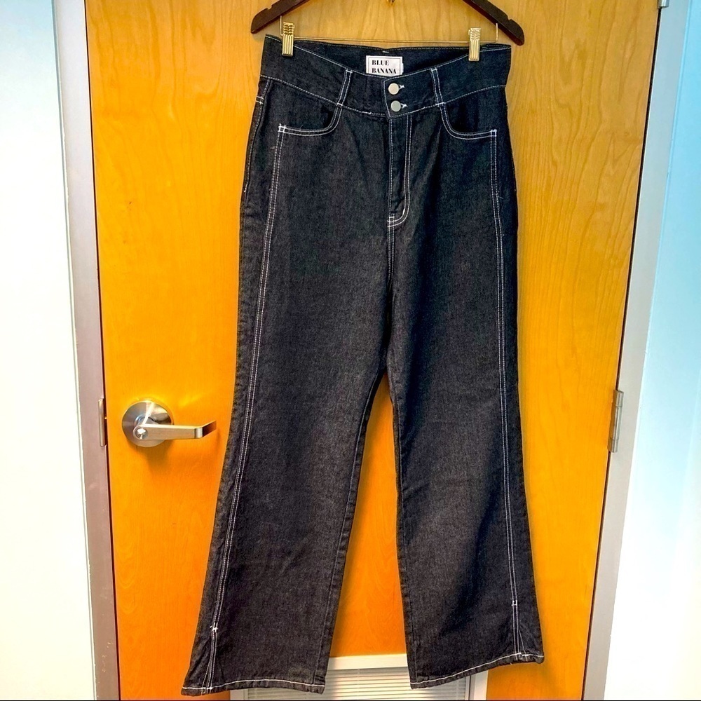 BLUE BANANA Sz 32 Super High Rise Straight Wide Leg Jeans